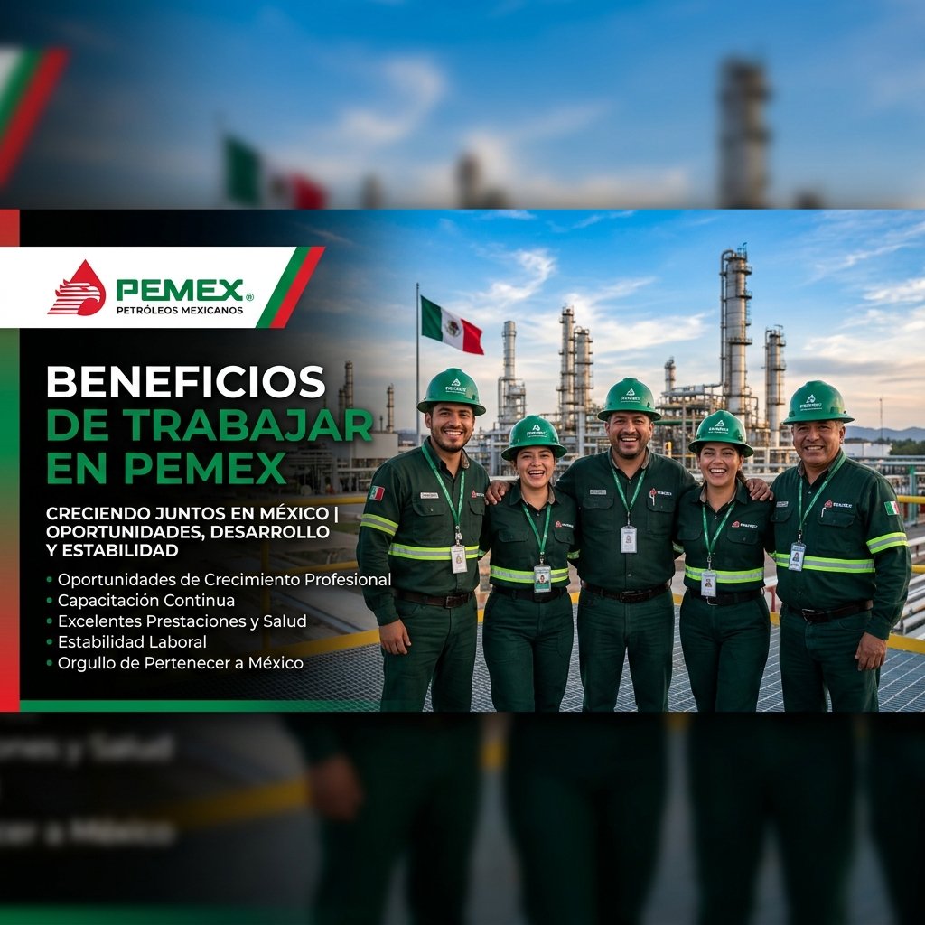 Beneficios de trabajar en Pemex 2026