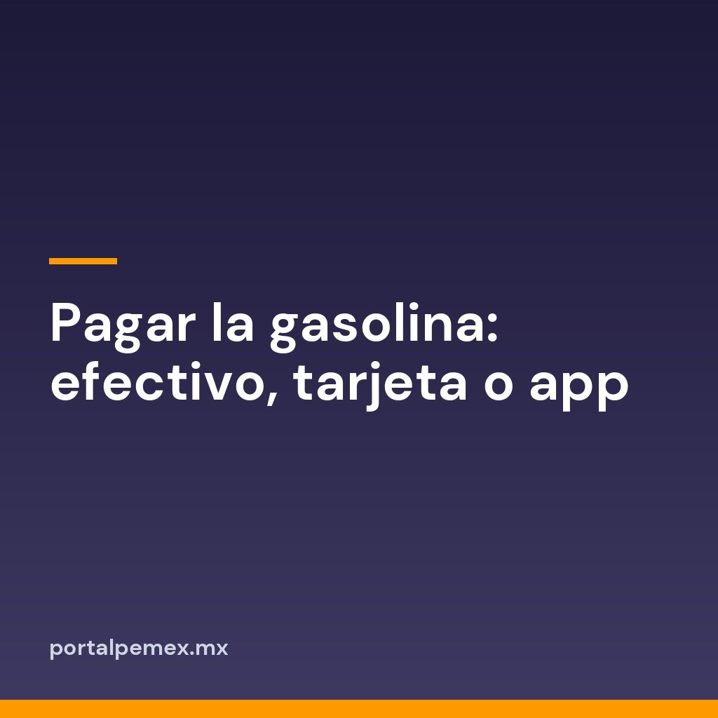 Pagar la gasolina: efectivo, tarjeta o app 1 Pagar la gasolina: efectivo, tarjeta o app
